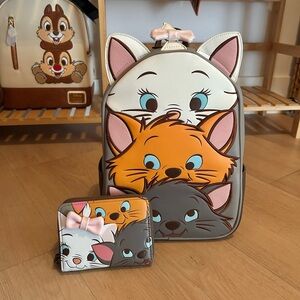 Loungefly Aristocats Barnes and Noble exclusive Backpack and Wallet Set-NWT
